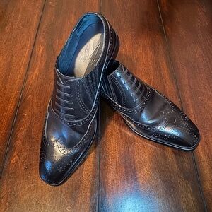Maison Forte Classic Black Leather Men's Dress Shoes 9